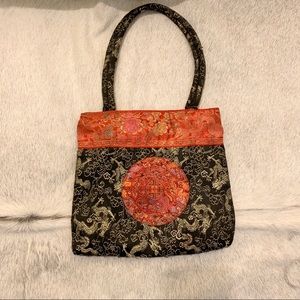 Small silk Chinese shoulder bag